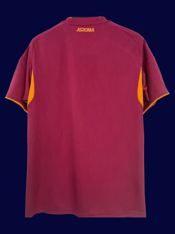 AS Roma Home Jersey 25/26 Fans Version back showing printed number area.