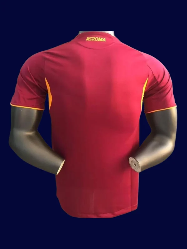 AS Roma Home Jersey 25/26 Player Version back with stitched number panel.