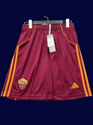 AS Roma Home Shorts Pants 25/26 front showing official club colors.