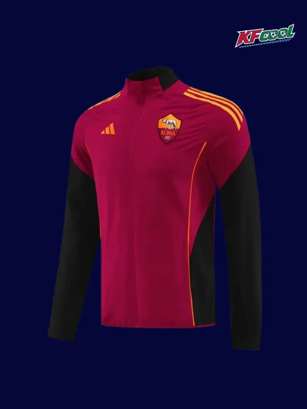 AS Roma jujube red windbreaker 25/26 front lightweight jacket