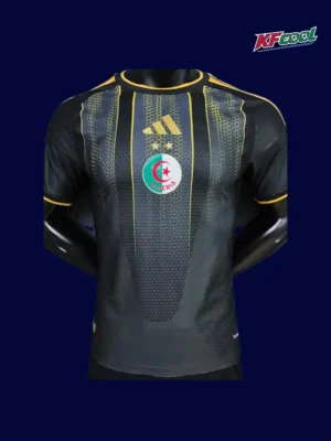 Algeria black training shirt 26/27 player front — pro fit, breathable