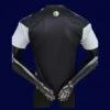 Algeria black training shirt 26/27 player back (white) — ventilation panels