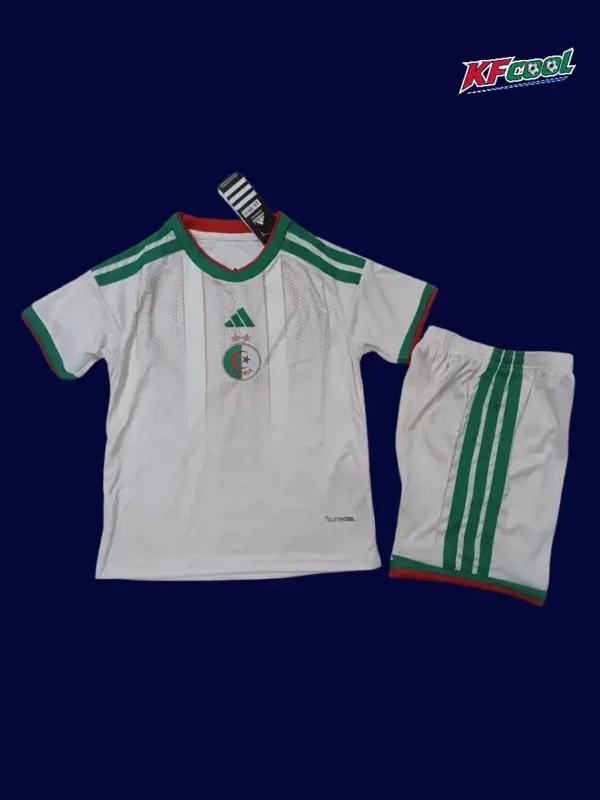 Algeria home white kids kit 26/27 fans front (stars) — child size, breathable