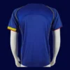 back view of blue away retro football jersey (04/05) showing reinforced number panel.