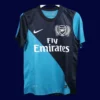 front view of away retro football jersey in deep color with player cut (11/12) and slim fit.