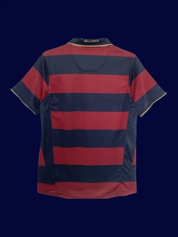 back view of third retro football jersey (07/08) showing number-ready back panel.