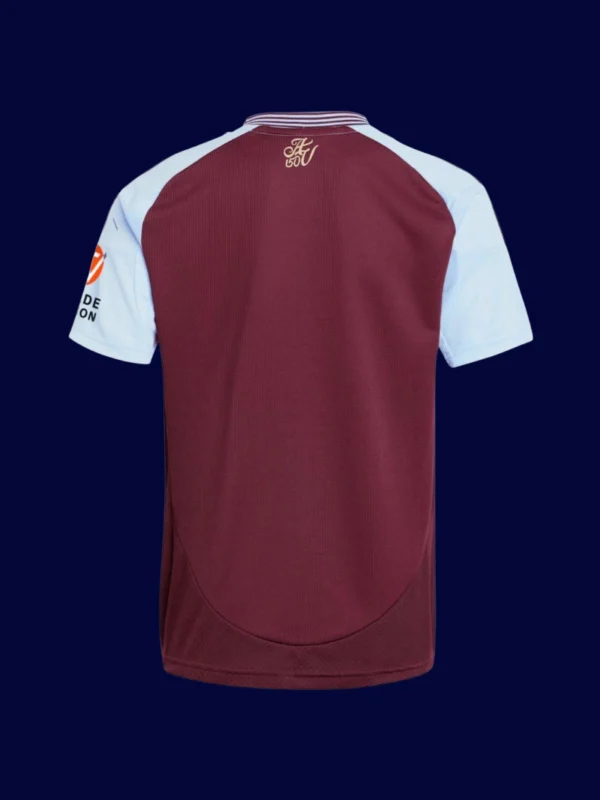 Aston Villa Home Jersey 24/25 Fans Version back custom name & number