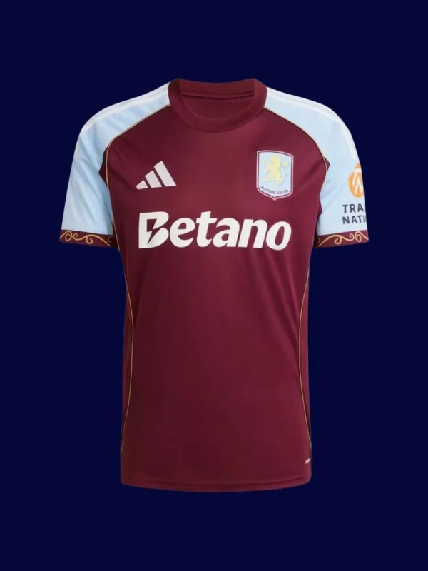Aston Villa Home Jersey 25/26 Fans Version front collectible high‑quality football top