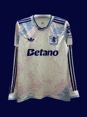 Aston Villa Third LS Jersey 25/26 Fans Version front retro breathable collectible long sleeve football shirt