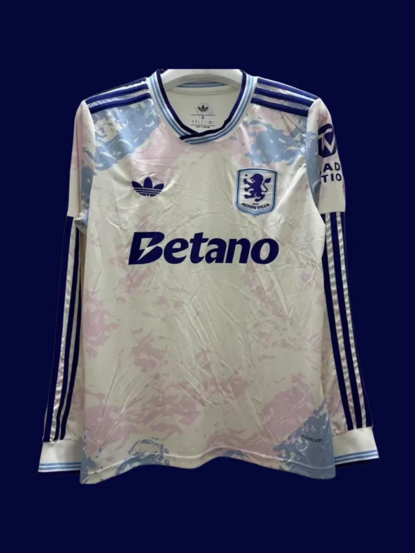 Aston Villa Third LS Jersey 25/26 Fans Version front retro breathable collectible long sleeve football shirt
