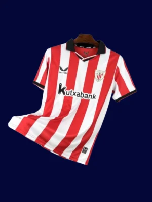 Athletic Bilbao Home Jersey 25/26 Fans Version front view with club crest and authentic design.