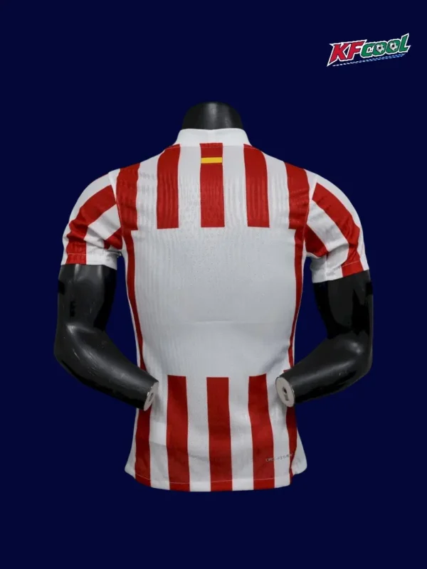 Atlético Madrid 25 26 player home jersey back with slim cut and reinforced seams for name and number