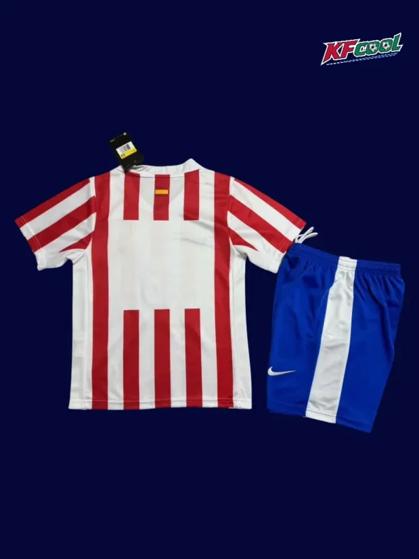 Atlético Madrid 25 26 kids home jersey back with breathable fabric and easy print area