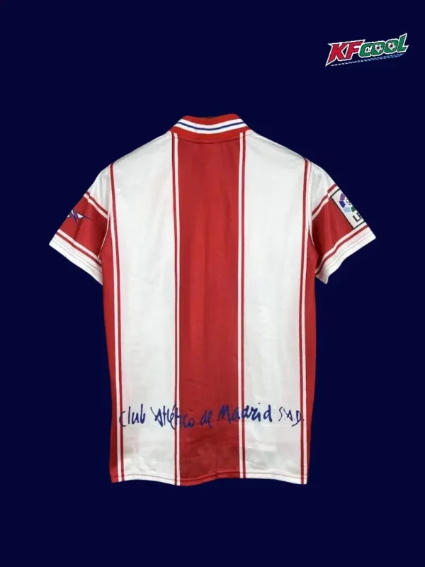 Atlético Madrid 1999 00 home retro jersey back with simple vintage rear panel