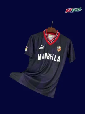 Atlético Madrid 1995 96 retro jersey front collector edition with vintage crest