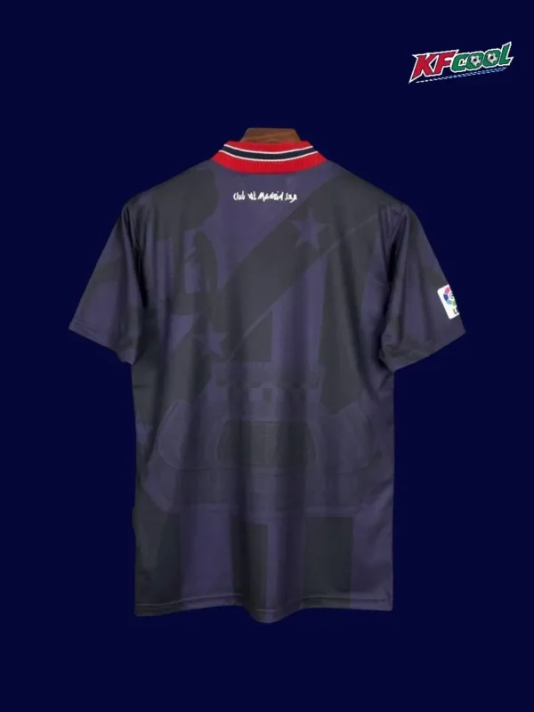 Atlético Madrid 1995 96 retro jersey back with traditional plain rear cut