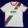 Augsburg Home Jersey 25/26 Fans Version front with classic green-and-white design and club crest.
