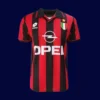 Baggio AC Milan home retro jersey front 96/97, high-quality breathable fan gear.
