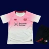 Bayer Leverkusen Away Kids Kits 25/26 front with mini crest and youth-friendly fit.