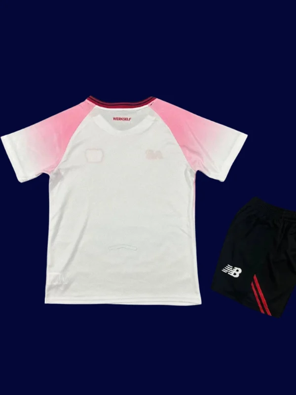 Bayer Leverkusen Away Kids Kits 25/26 back with printed number area.