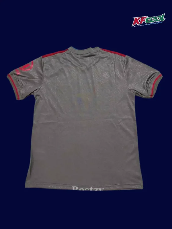 Bayern Munchen grey 125th anniversary jersey fans version back view