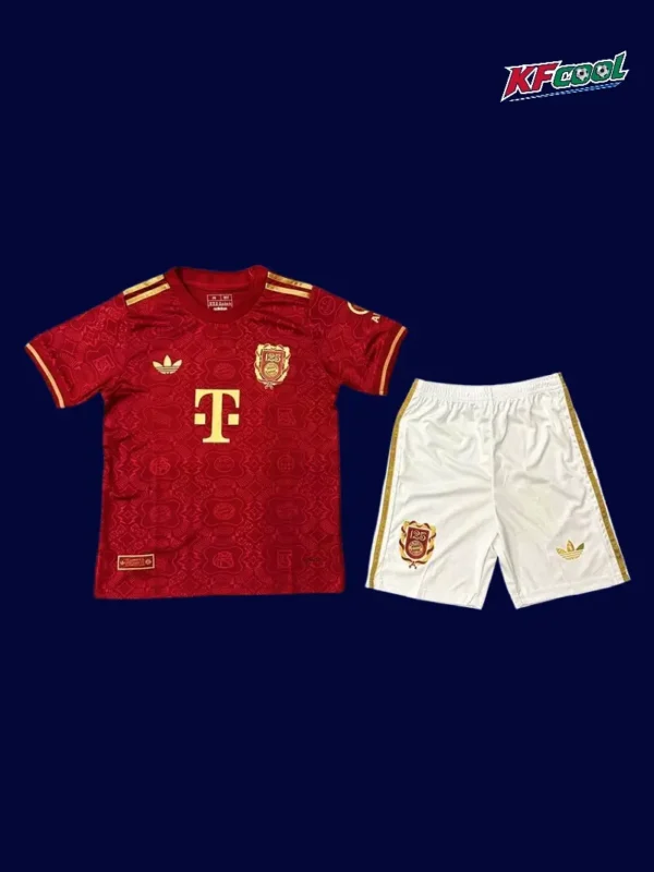 Bayern Munchen red 125th anniversary kids kits front view