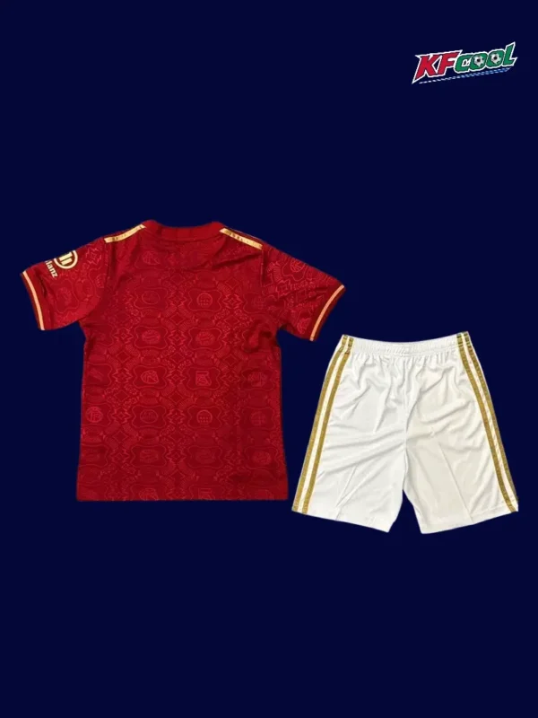 Bayern Munchen red 125th anniversary kids kits back view
