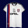 Bayern Munchen away classic retro jersey 1996/98 front red white away design