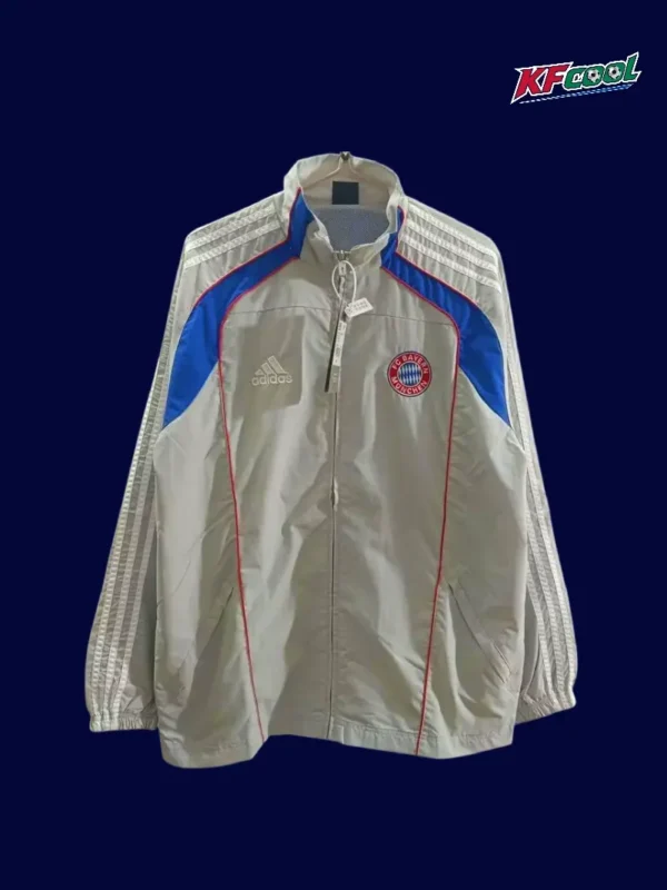 Bayern Munchen grey windbreaker 25/26 fans version front view