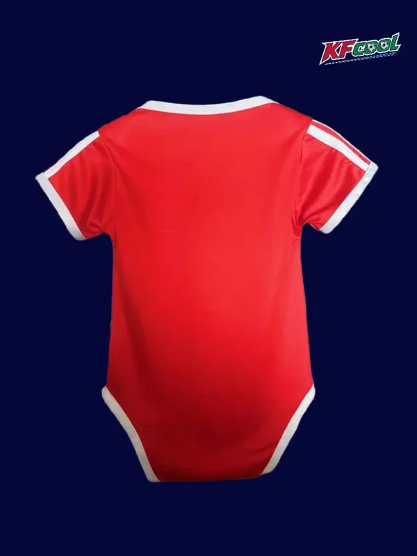 Bayern Munchen 25/26 home red babysuit back view