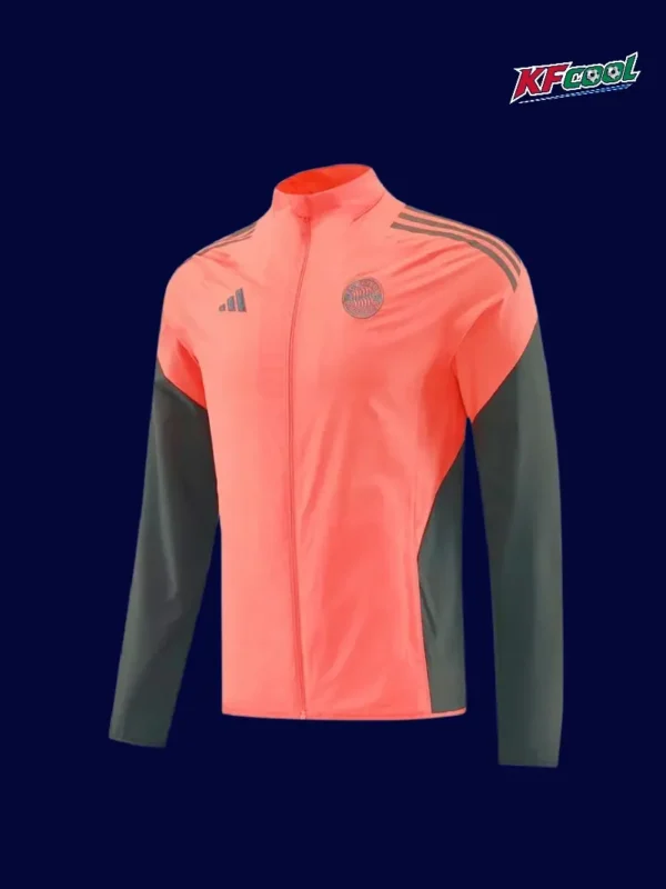Bayern Munchen orange windbreaker 25/26 fans version front view