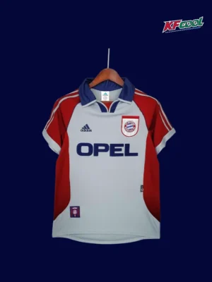 Bayern Munchen third classic retro jersey 1996/98 front red white vintage design
