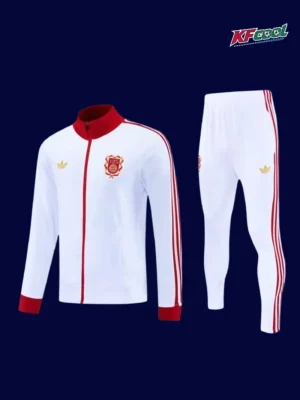 Bayern Munchen white jacket tracksuit 25/26 front view