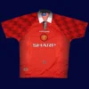 Beckham Manchester United home retro jersey front 96/98, high-quality breathable fan classic.