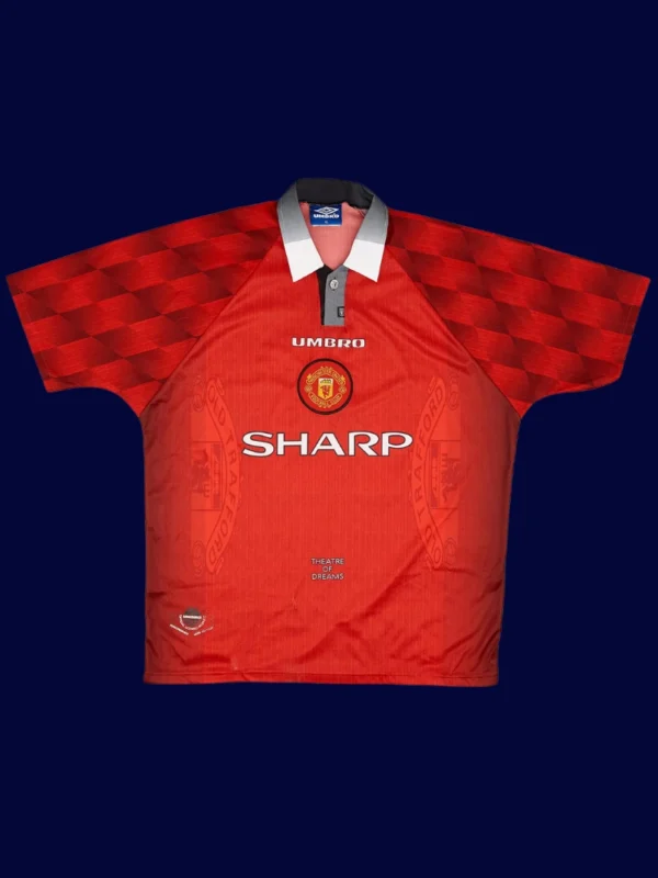 Beckham Manchester United home retro jersey front 96/98, high-quality breathable fan classic.