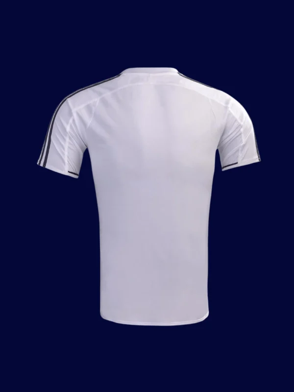 Beckham Real Madrid home white retro jersey back 03/04 with #23, high-quality breathable design.