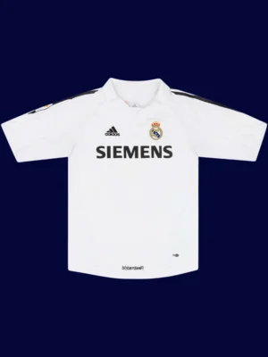 Beckham Real Madrid home white retro jersey front 05/06, high-quality breathable fan classic.