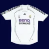 Beckham Real Madrid home white retro jersey front 06/07, high-quality breathable fan classic.