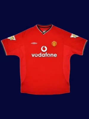 Beckham Manchester United home retro jersey front 00/02, high-quality breathable fan classic.