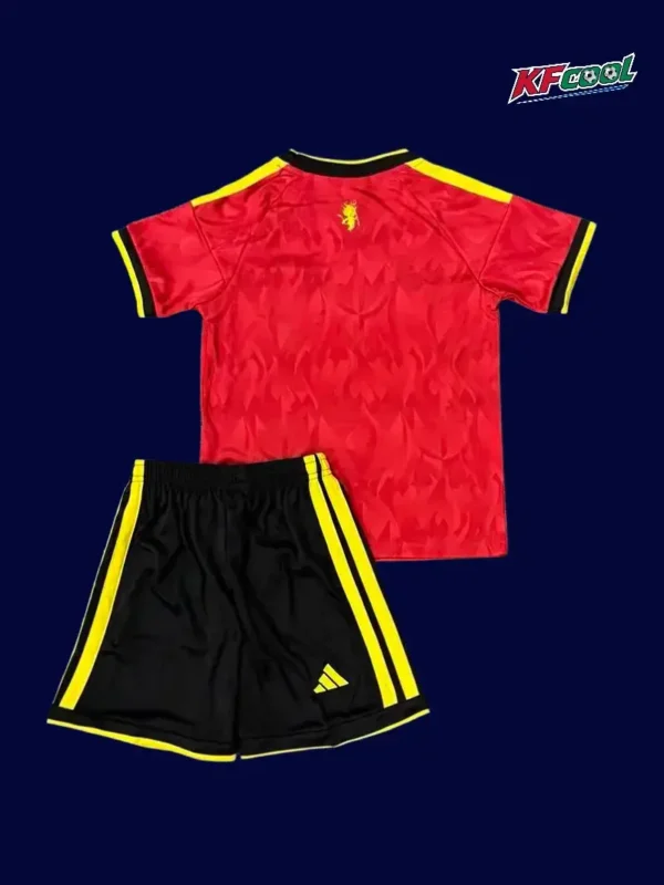 Belgium home red kids kit 26/27 back with name area
