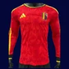 Belgium home red LS jersey 26/27 player front — long sleeve, performance fit