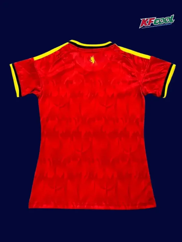 Belgium home red women’s jersey 26/27 back with trim detail