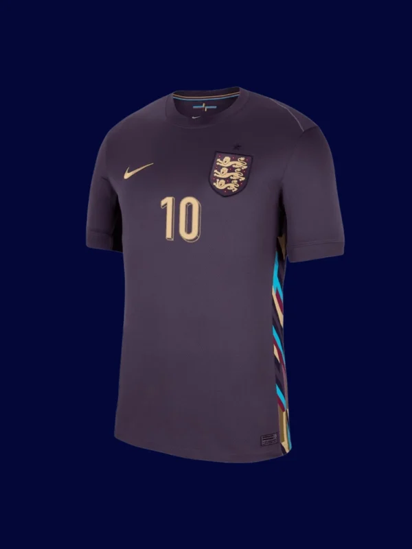 Bellingham England away jersey front 24/25, high-quality breathable fan gear.