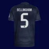 Bellingham Real Madrid away jersey back 25/26 with #5, high-quality breathable design.