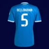 Bellingham Real Madrid third player jersey back 25/26 with #5, high-quality breathable design.