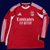 Benfica Home Long Sleeve Jersey 25/26 Fans Version front high‑quality breathable long‑sleeve football shirt