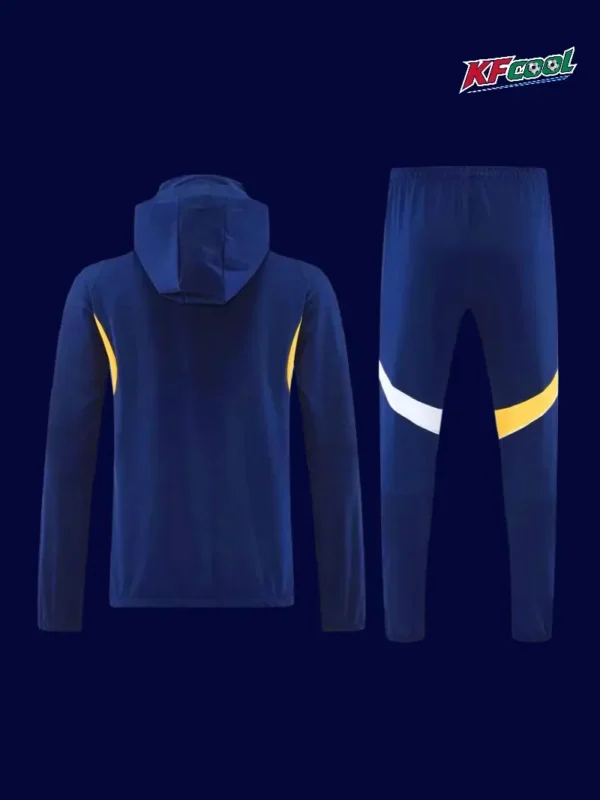 Boca Juniors royal blue hoodie jacket tracksuit 25/26 back view