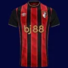 Bournemouth Home Jersey 25/26 Fans Version front with club crest and red-and-black stripes.