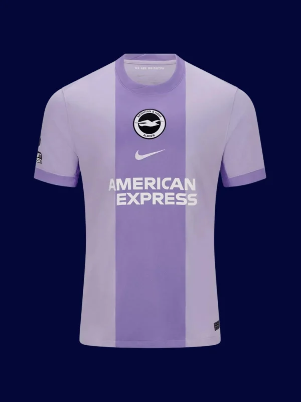 Brighton Away Jersey 25/26 Fans Version front with away colorway and badge.
