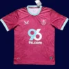 Burnley Home Jersey 25/26 Fans Version front with classic claret-and-blue design and crest.